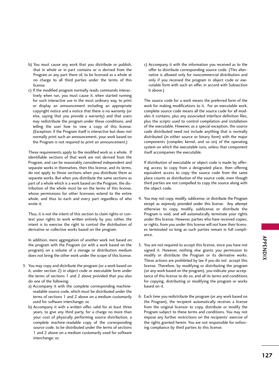 Appendix | LG 42SL90 User Manual | Page 127 / 140