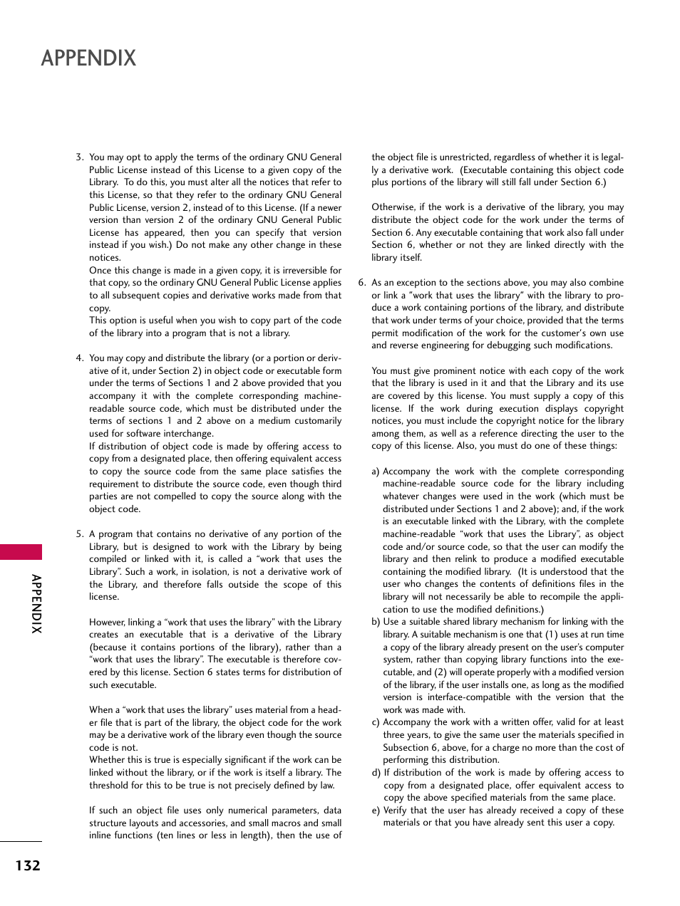 Appendix | LG 42SL90 User Manual | Page 132 / 140