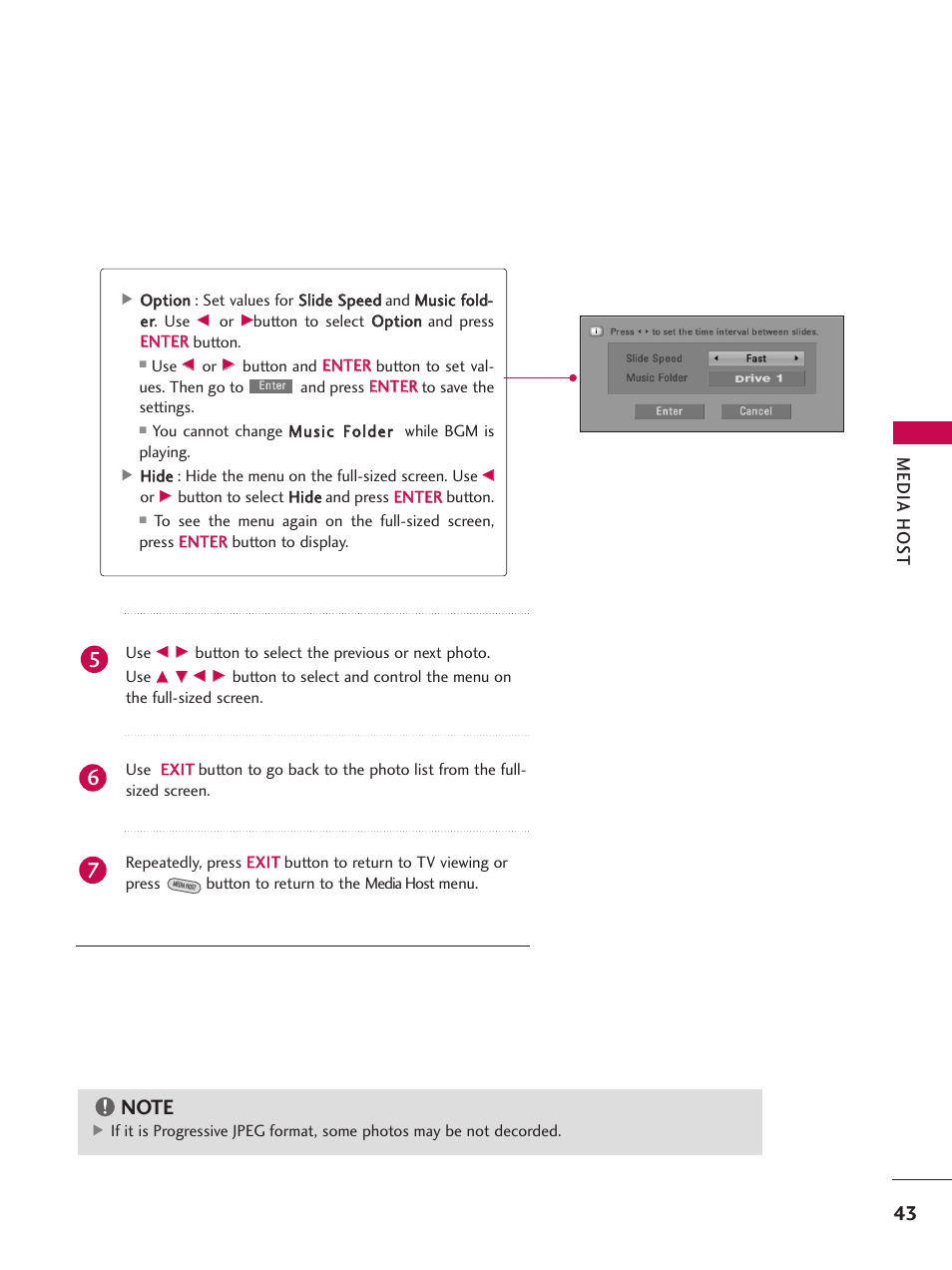 Media hos t | LG 52LBX User Manual | Page 45 / 102