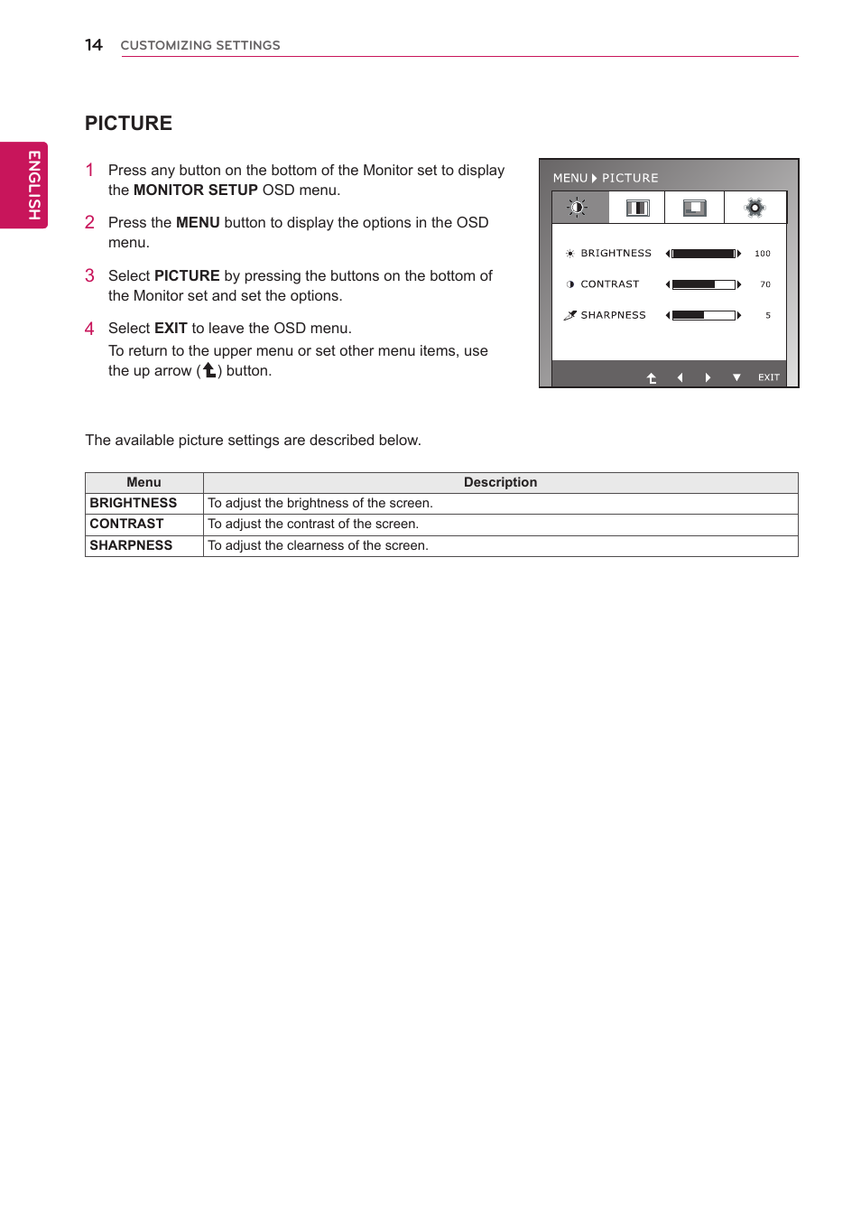 Picture | LG IPS225T-BN User Manual | Page 14 / 26