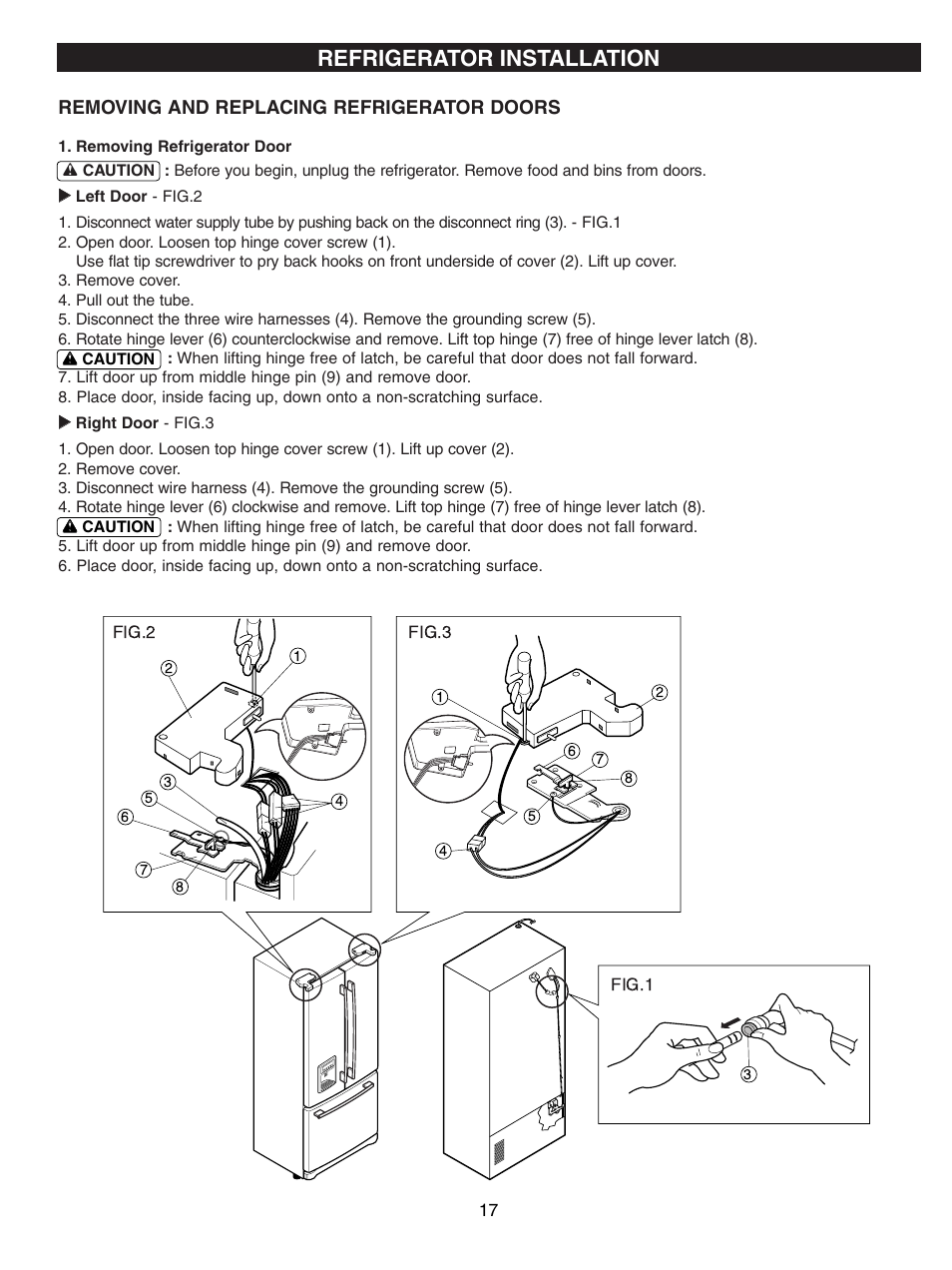 Refrigerator installation | LG LFX25960ST User Manual | Page 17 / 44