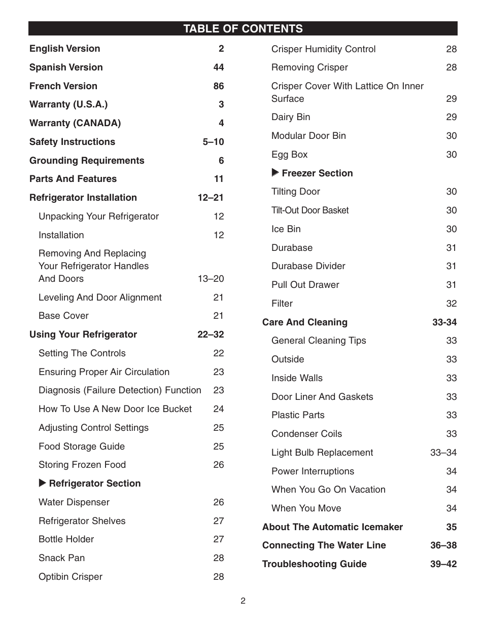LG LFX25960ST User Manual | Page 2 / 44