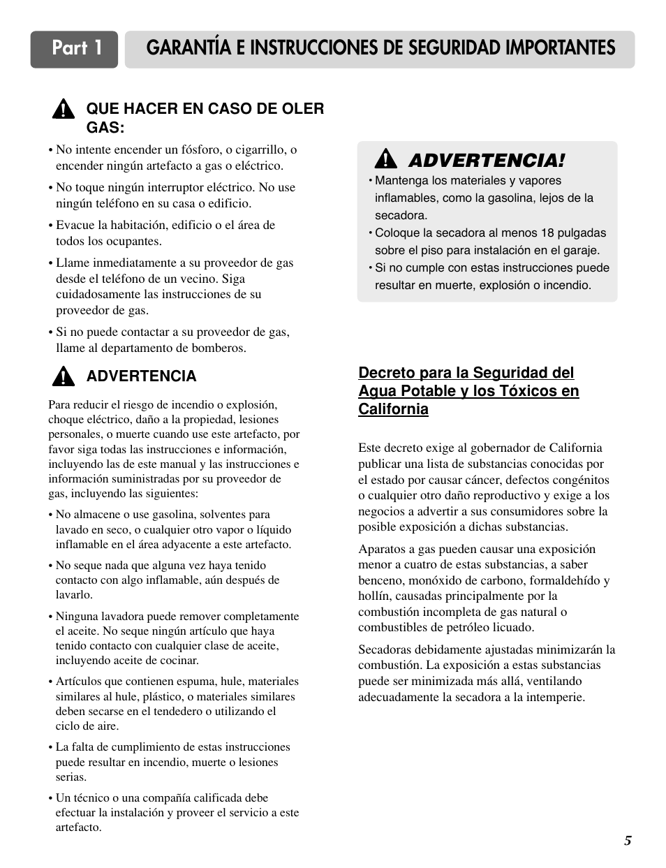 Advertencia | LG TD-V10020E User Manual | Page 35 / 60