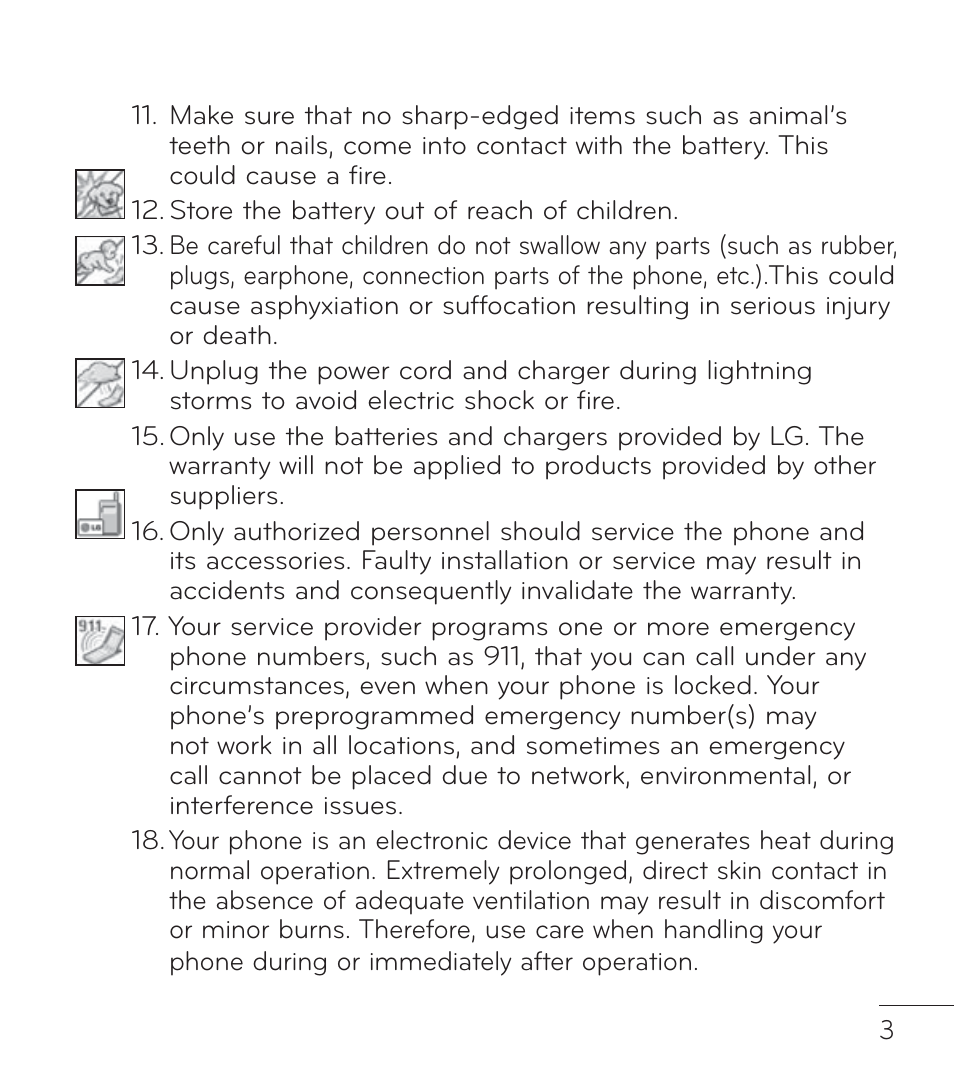LG LGL75C User Manual | Page 3 / 48