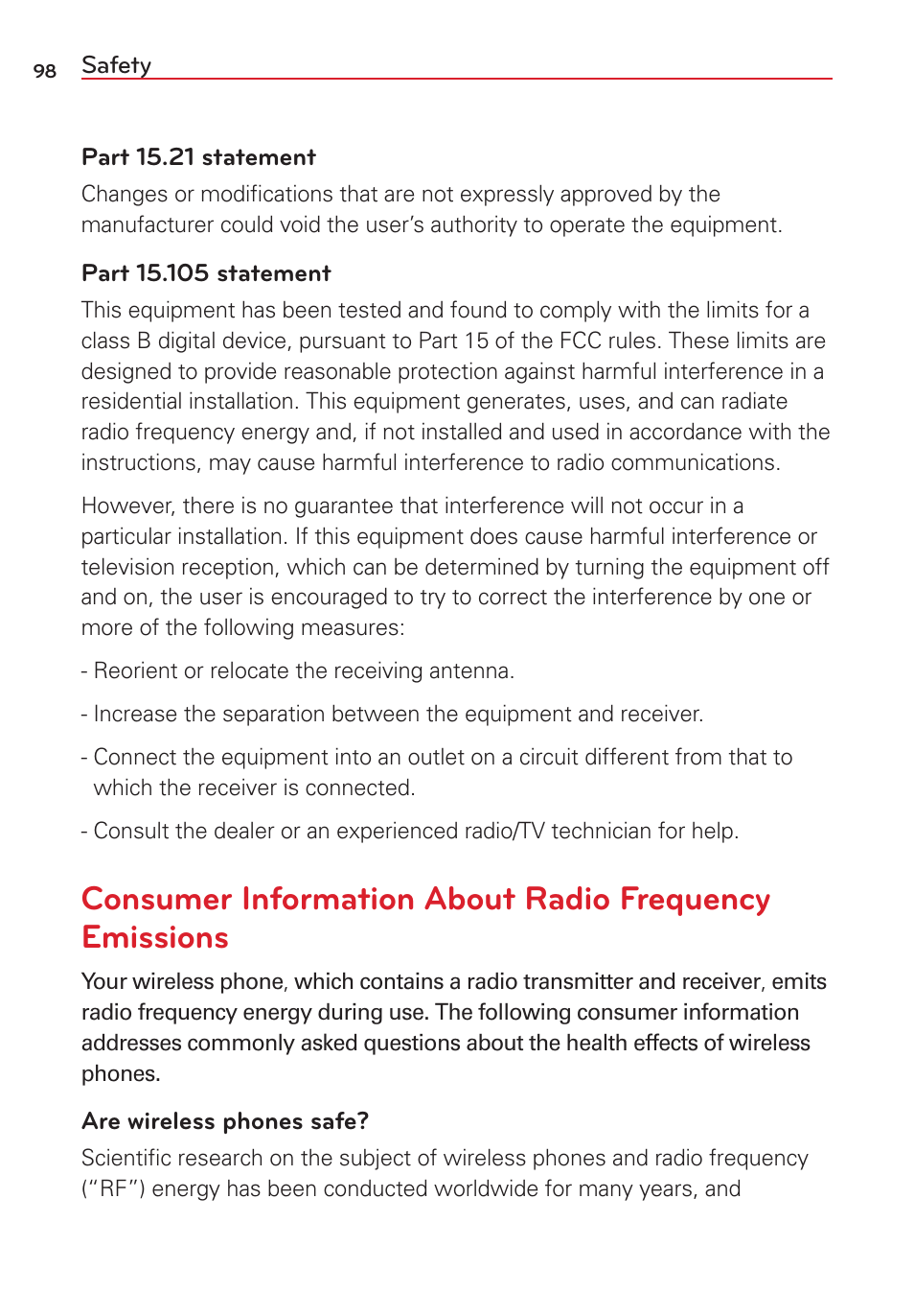 LG LGVS450PP User Manual | Page 100 / 133