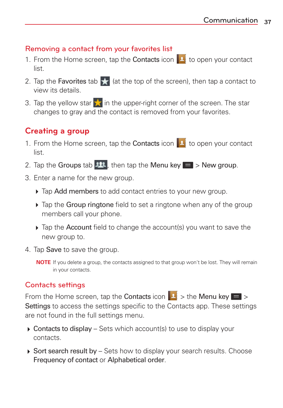 Creating a group | LG LGVS450PP User Manual | Page 39 / 133