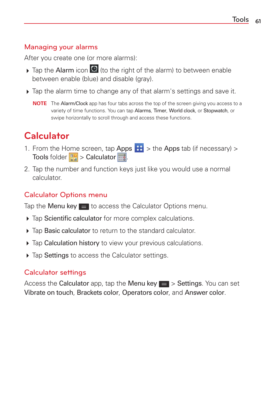 Calculator | LG LGVS450PP User Manual | Page 63 / 133