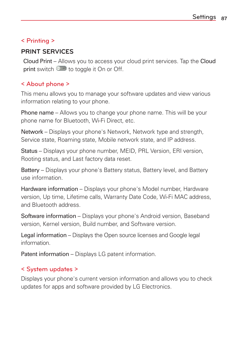 LG LGVS450PP User Manual | Page 89 / 133