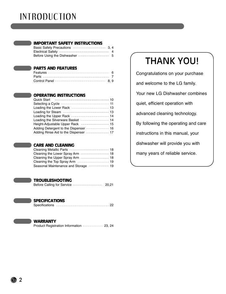 LG LDF7932BB User Manual | Page 2 / 72