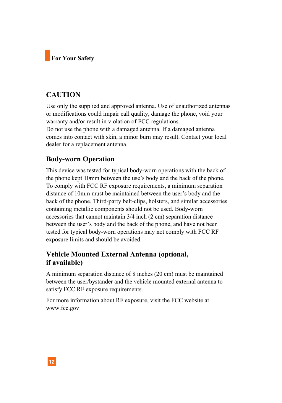 LG A7110 User Manual | Page 14 / 262