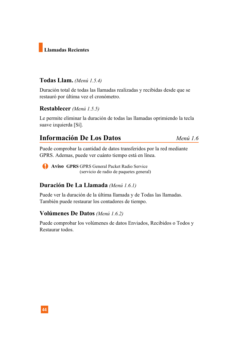 Información de los datos | LG A7110 User Manual | Page 172 / 262
