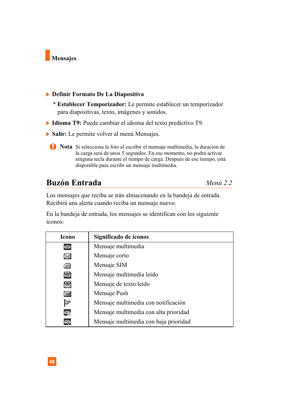 Buzón entrada | LG A7110 User Manual | Page 176 / 262