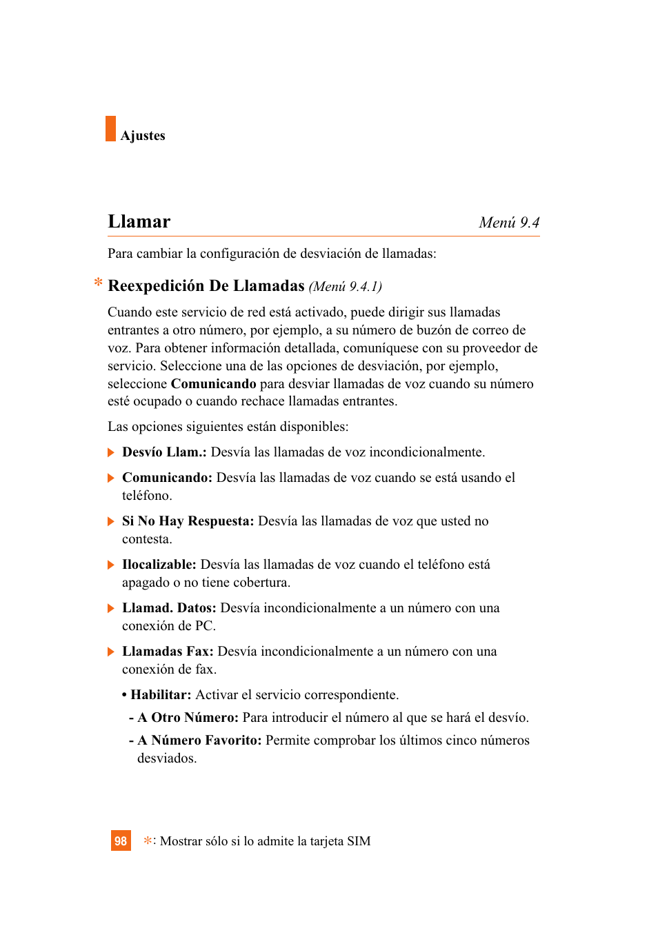 Llamar | LG A7110 User Manual | Page 226 / 262