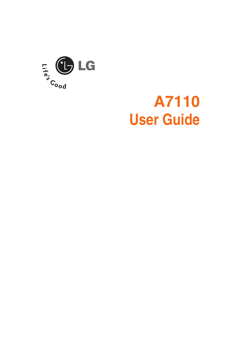 LG A7110 User Manual | Page 5 / 262