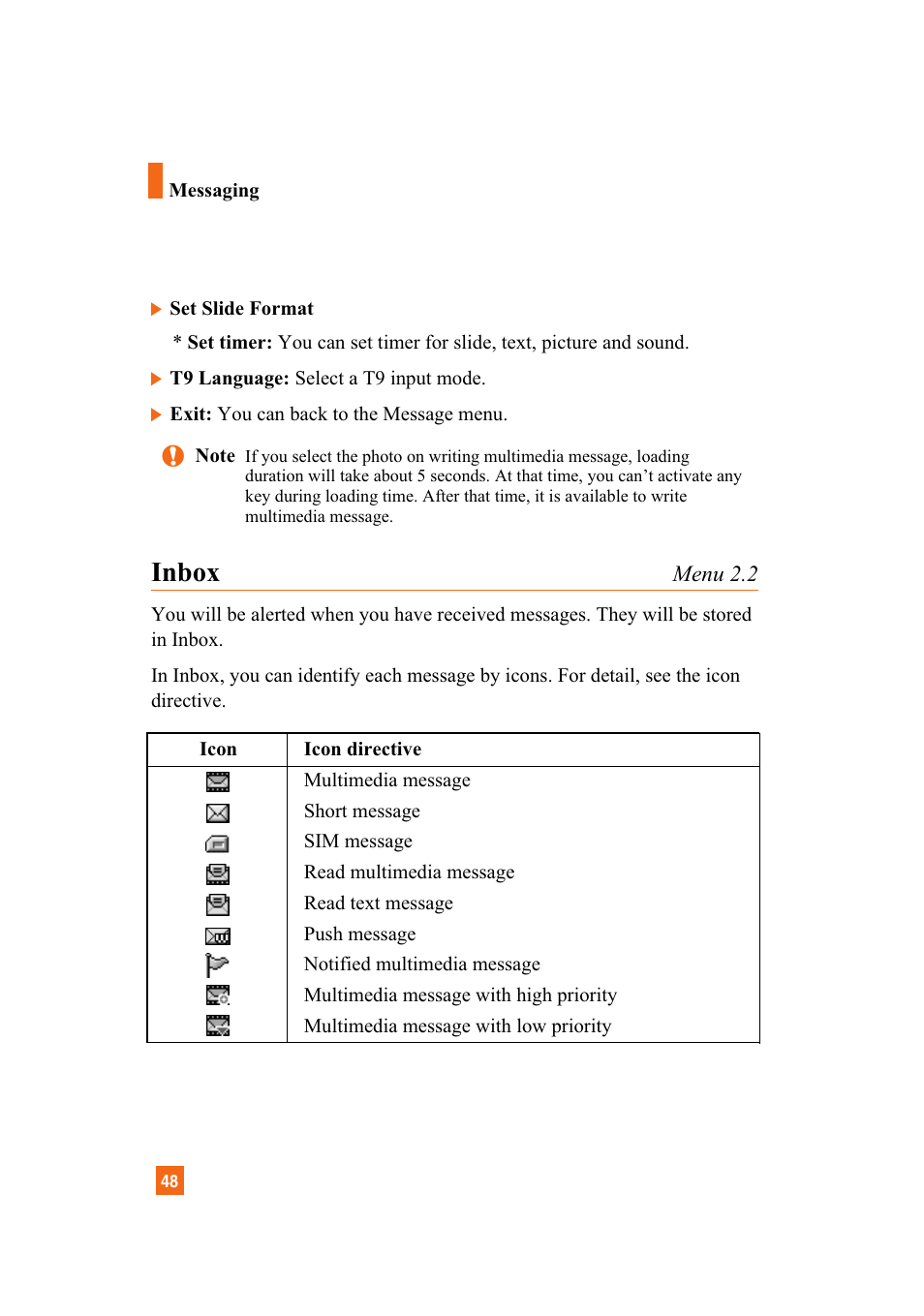 Inbox | LG A7110 User Manual | Page 50 / 262