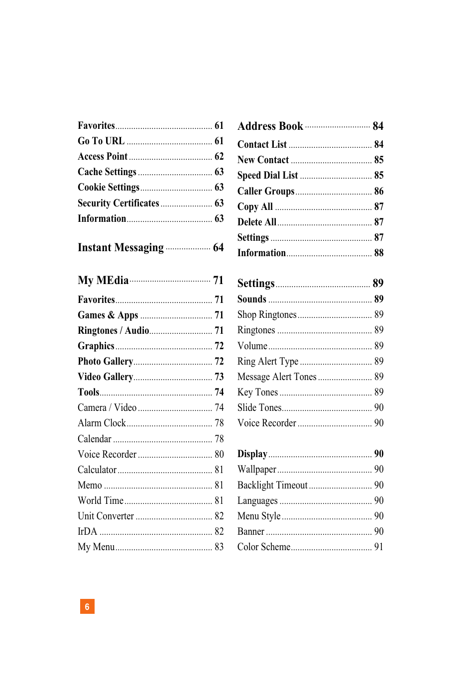 LG A7110 User Manual | Page 8 / 262