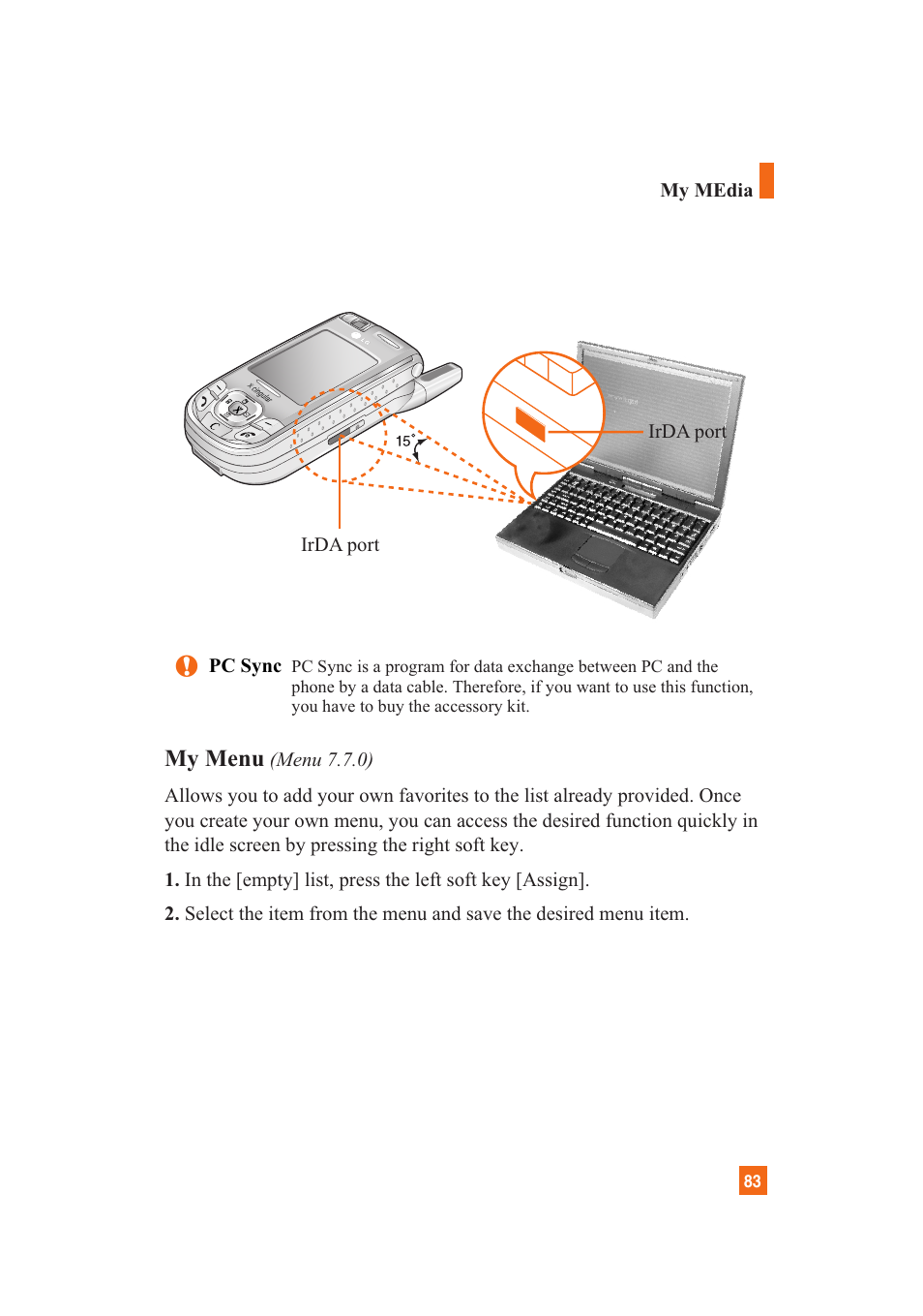 My menu | LG A7110 User Manual | Page 85 / 262