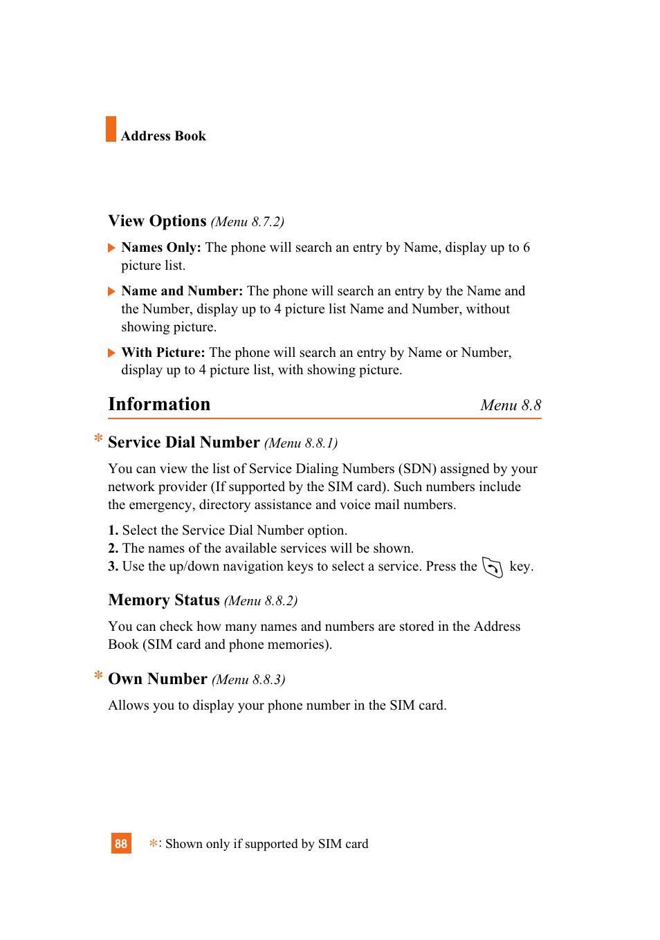 Information | LG A7110 User Manual | Page 90 / 262