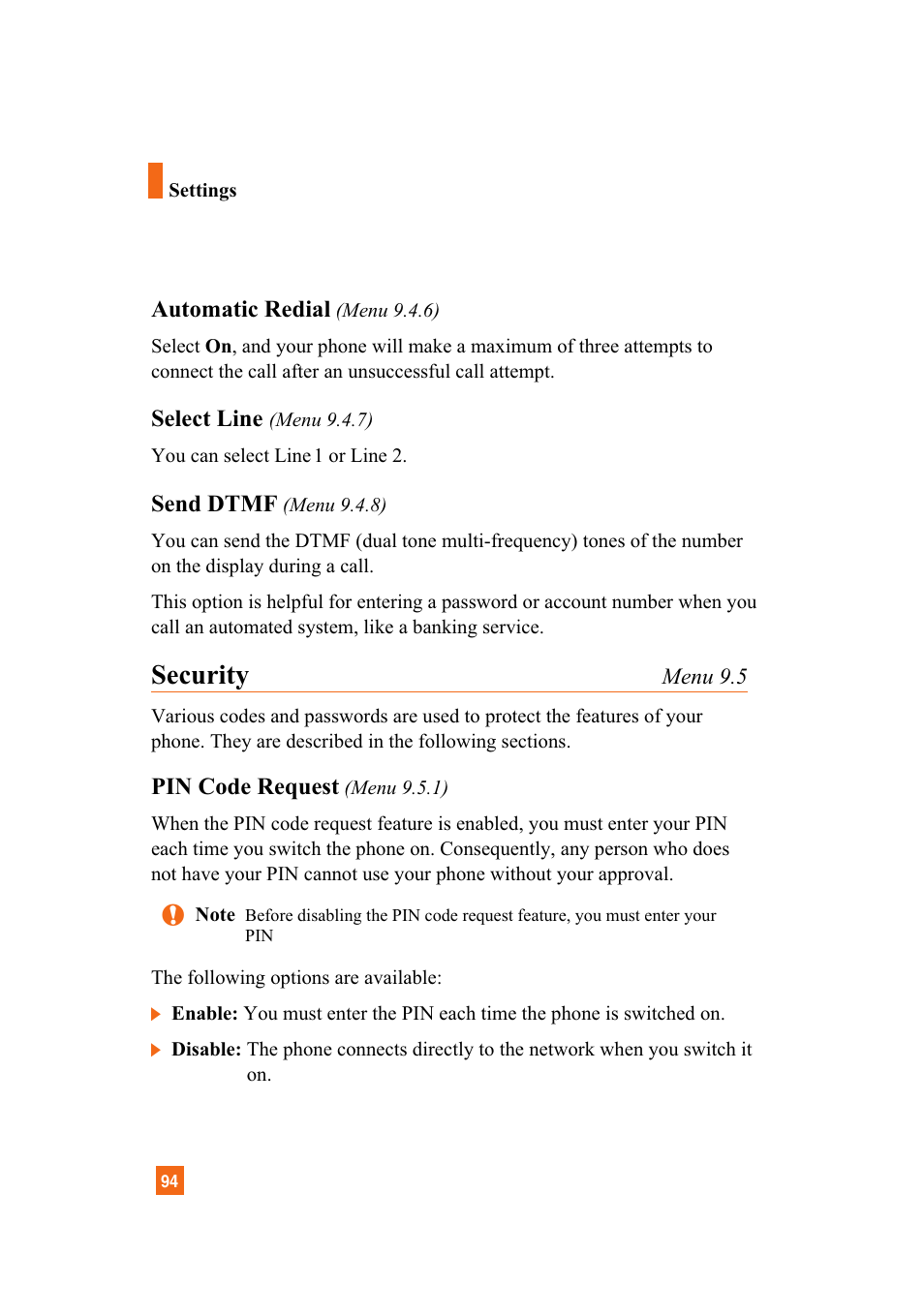 Security | LG A7110 User Manual | Page 96 / 262