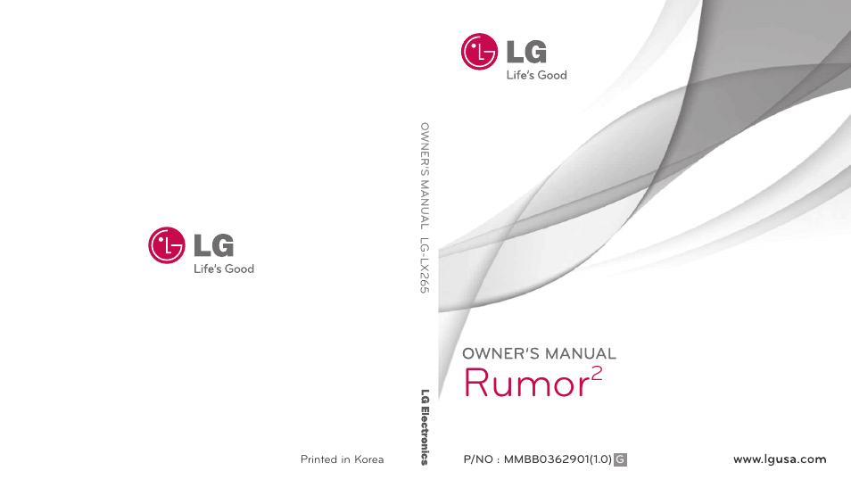 LG LGLX265 User Manual | 438 pages