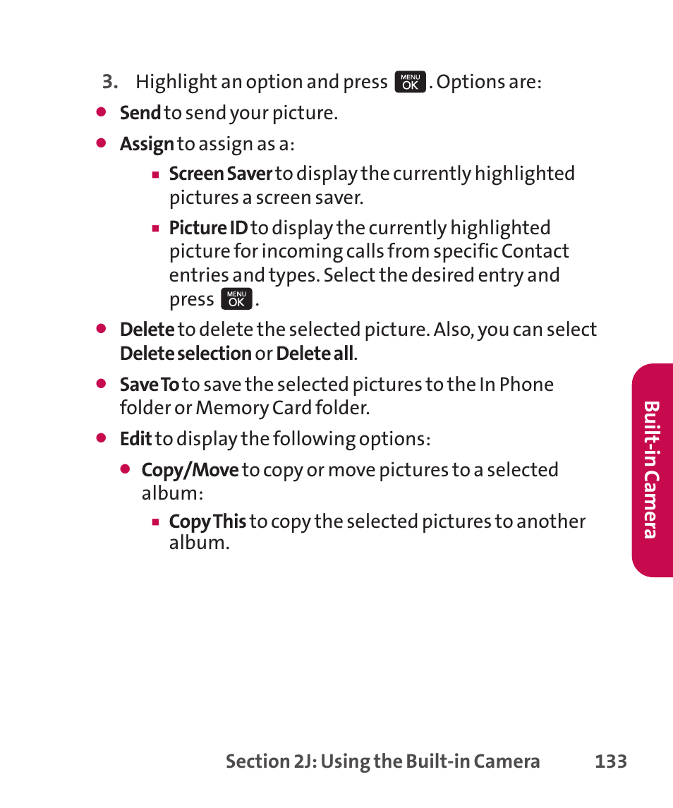 Bu ilt -in c am er a | LG LGLX265 User Manual | Page 147 / 438