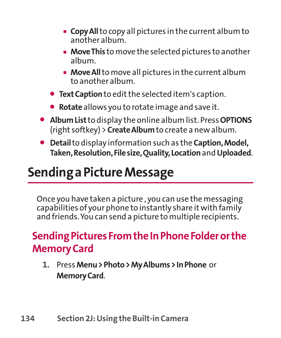 Sending a picture message | LG LGLX265 User Manual | Page 148 / 438