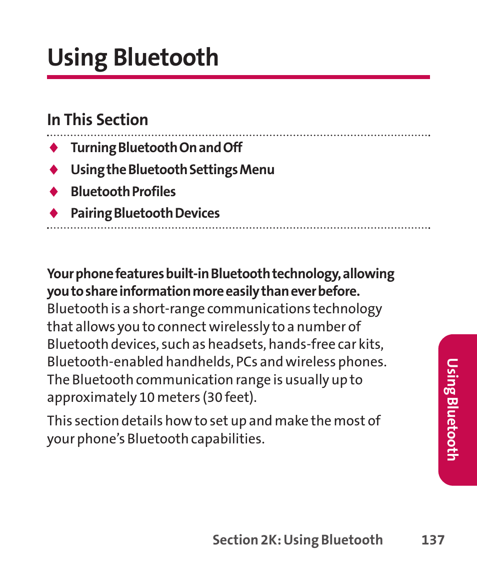 Using bluetooth | LG LGLX265 User Manual | Page 151 / 438