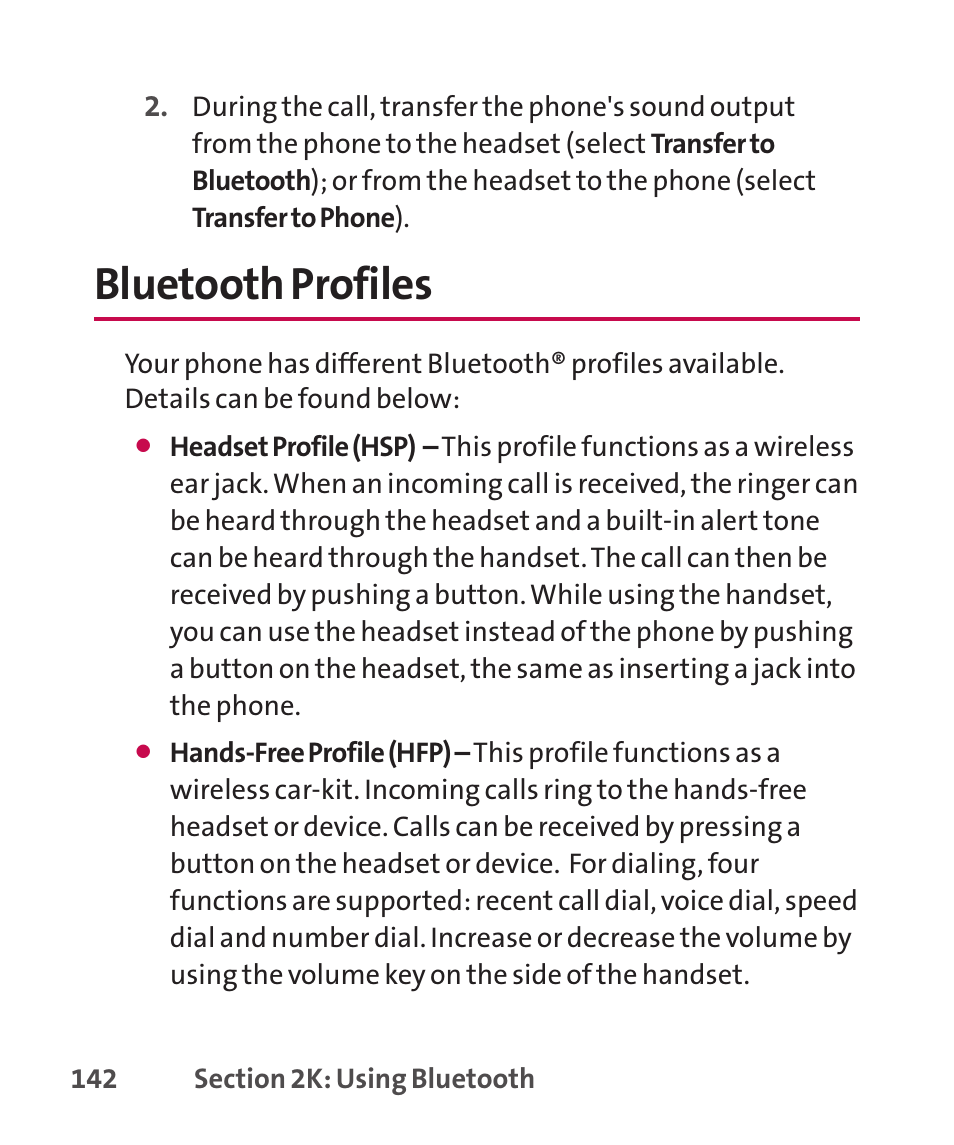 Bluetooth profiles | LG LGLX265 User Manual | Page 156 / 438