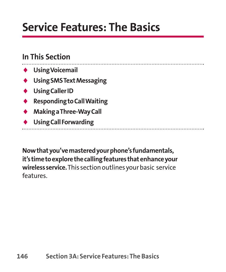 Service features: the basics | LG LGLX265 User Manual | Page 160 / 438