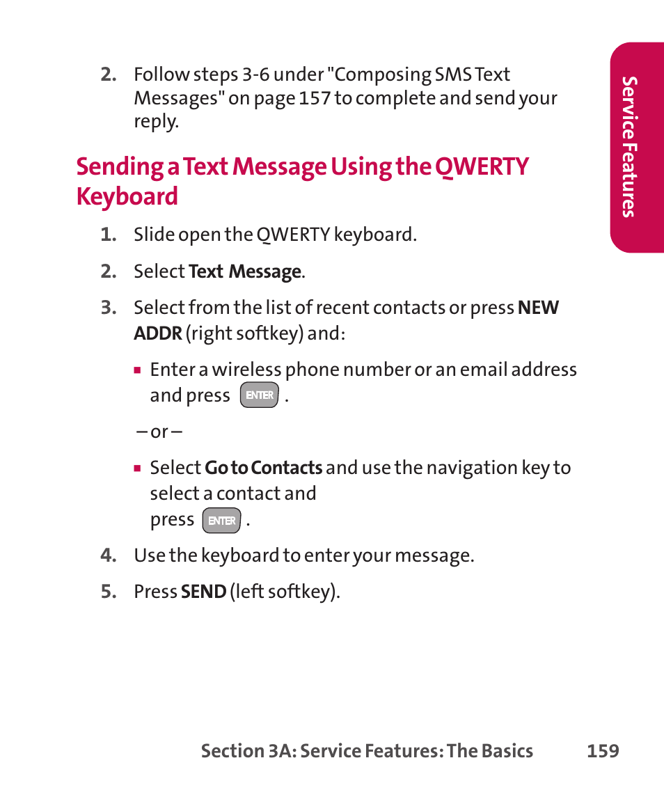 Sending a text message using the qwerty keyboard | LG LGLX265 User Manual | Page 173 / 438