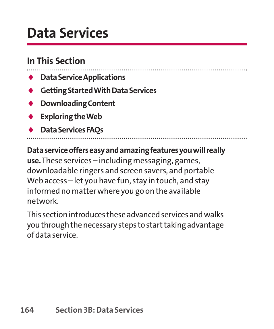 Data services | LG LGLX265 User Manual | Page 178 / 438