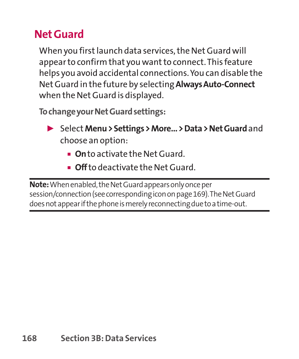 Net guard | LG LGLX265 User Manual | Page 182 / 438