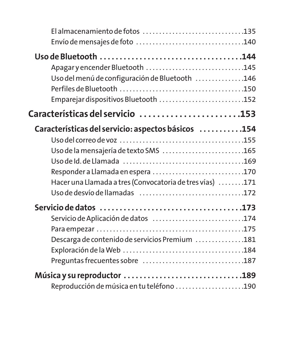 Características del servicio | LG LGLX265 User Manual | Page 220 / 438