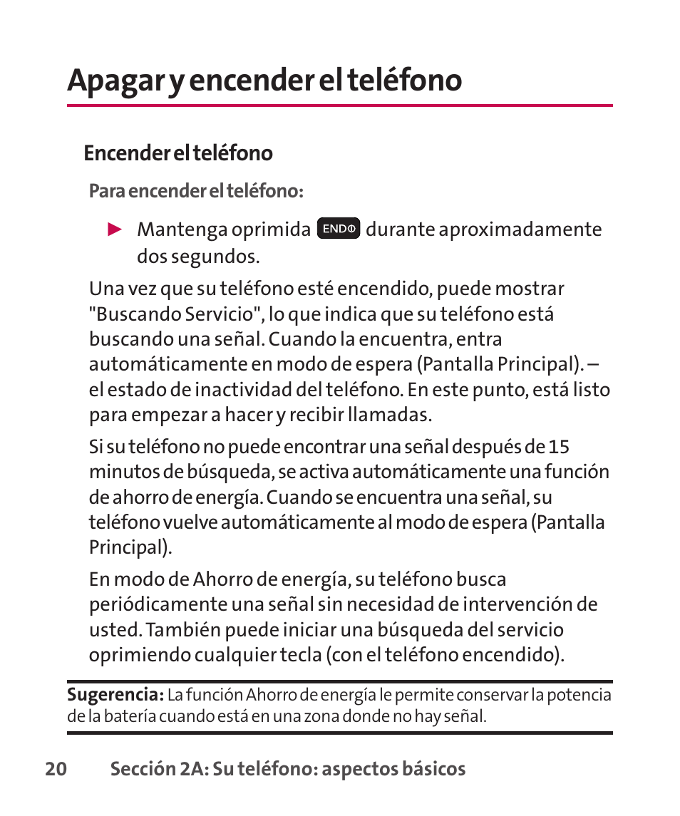 Apagar y encender el teléfono | LG LGLX265 User Manual | Page 247 / 438