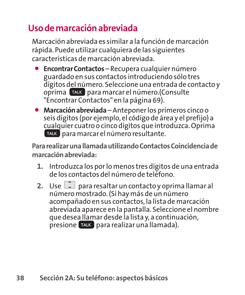 Uso de marcación abreviada | LG LGLX265 User Manual | Page 265 / 438