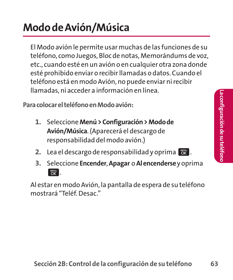 Modo de avión/música | LG LGLX265 User Manual | Page 290 / 438