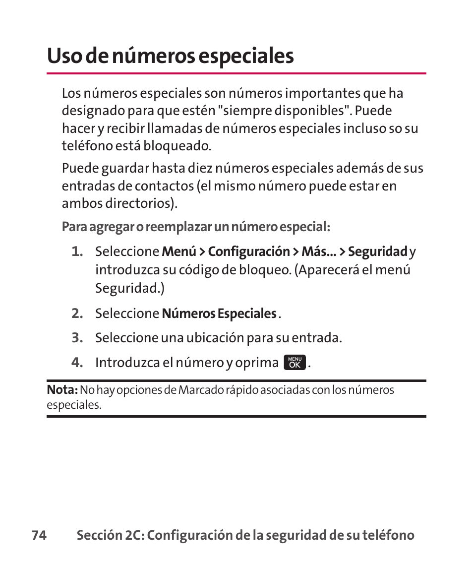 Uso de números especiales | LG LGLX265 User Manual | Page 301 / 438