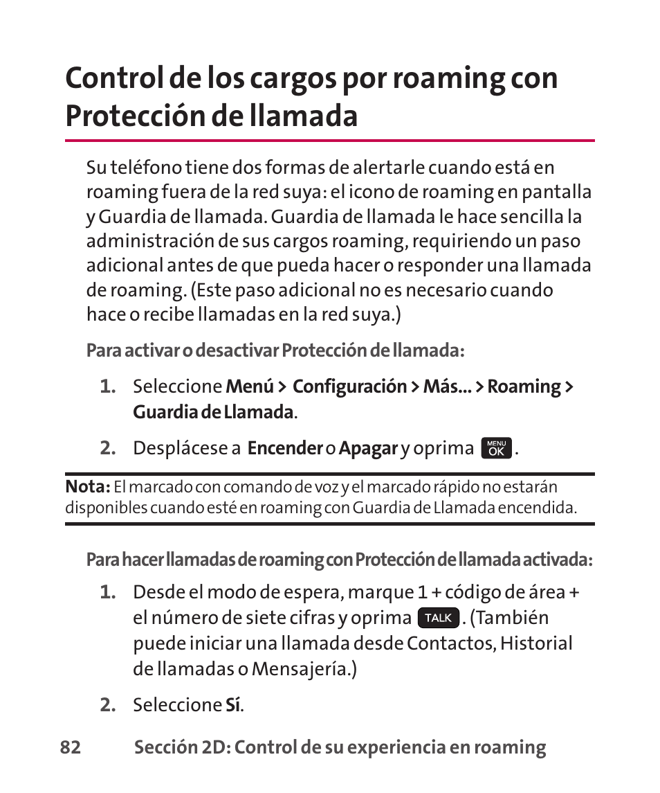 Control de los cargos por ro | LG LGLX265 User Manual | Page 309 / 438