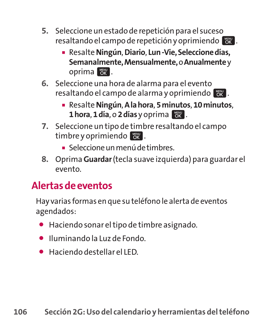 Alertas de eventos | LG LGLX265 User Manual | Page 333 / 438