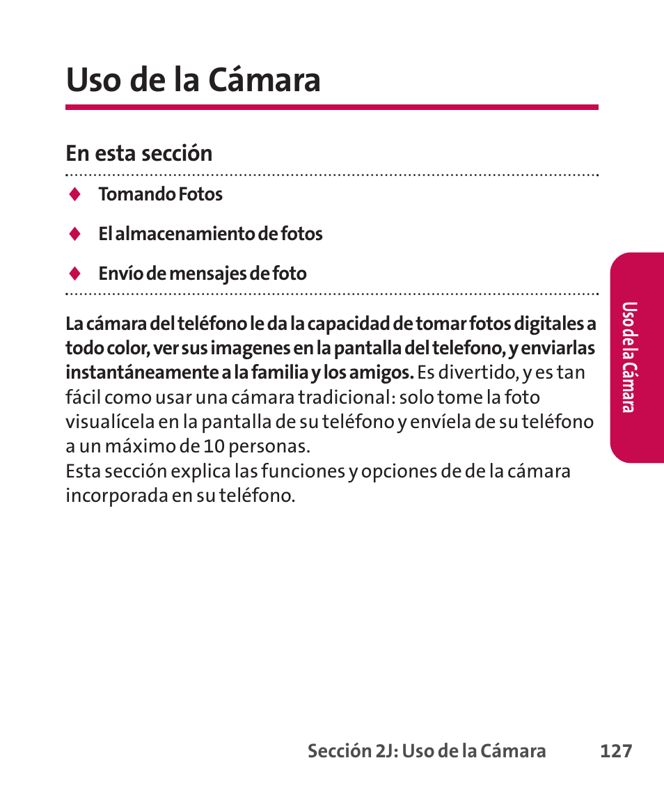 Uso de la cámara | LG LGLX265 User Manual | Page 354 / 438