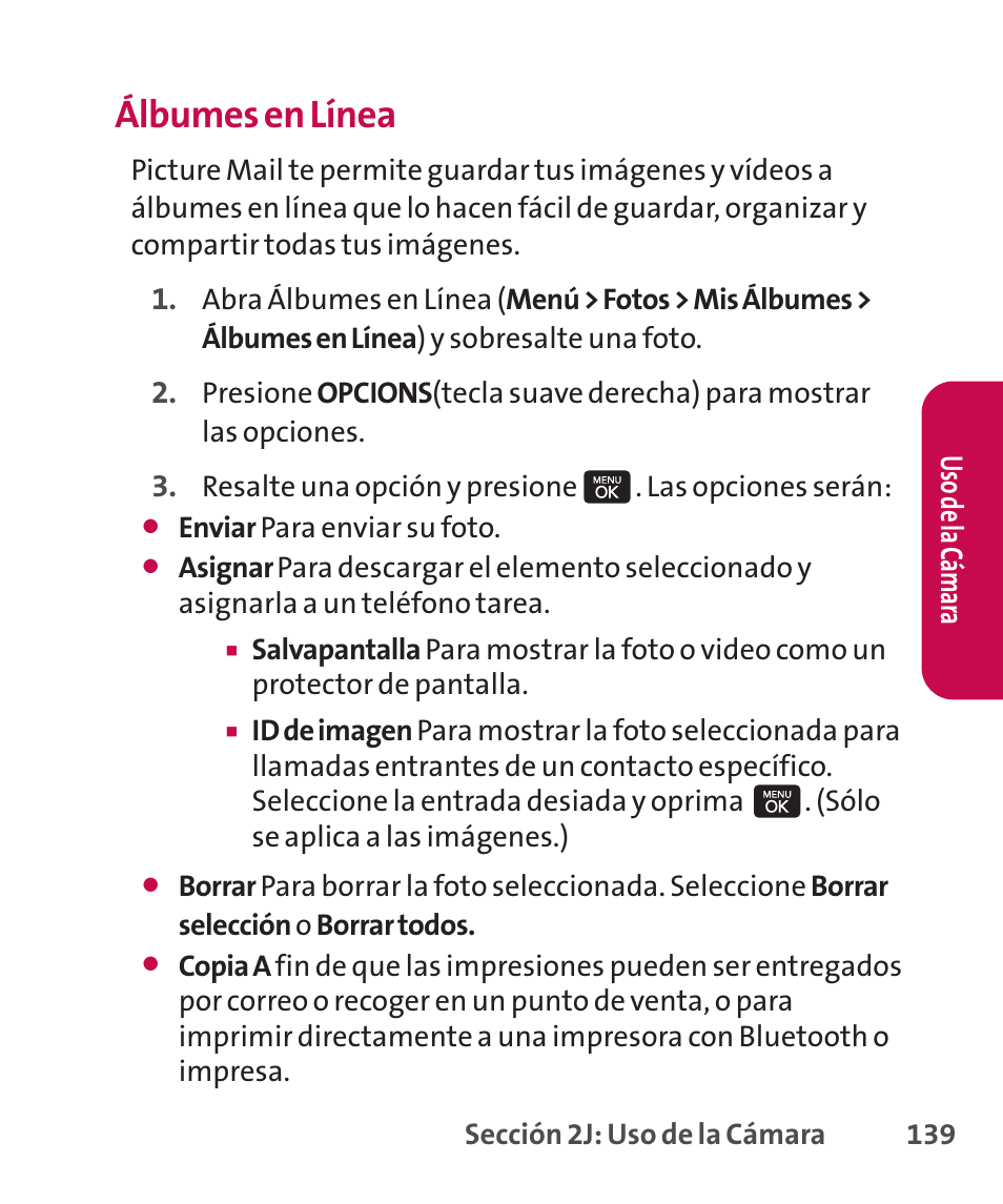 Álbumes en línea | LG LGLX265 User Manual | Page 366 / 438