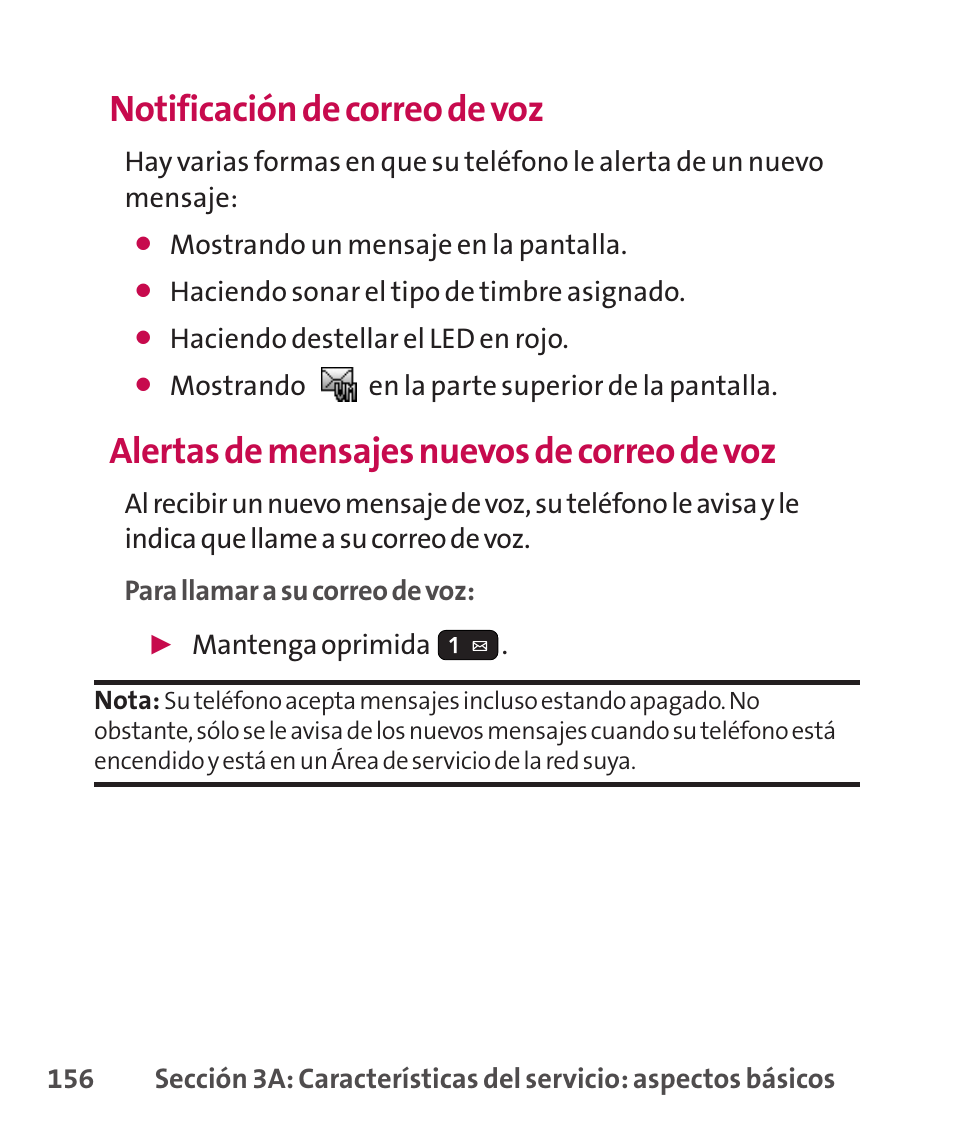 Notificación de correo de voz, Alertas de mensajes nuevos de correo de voz | LG LGLX265 User Manual | Page 383 / 438