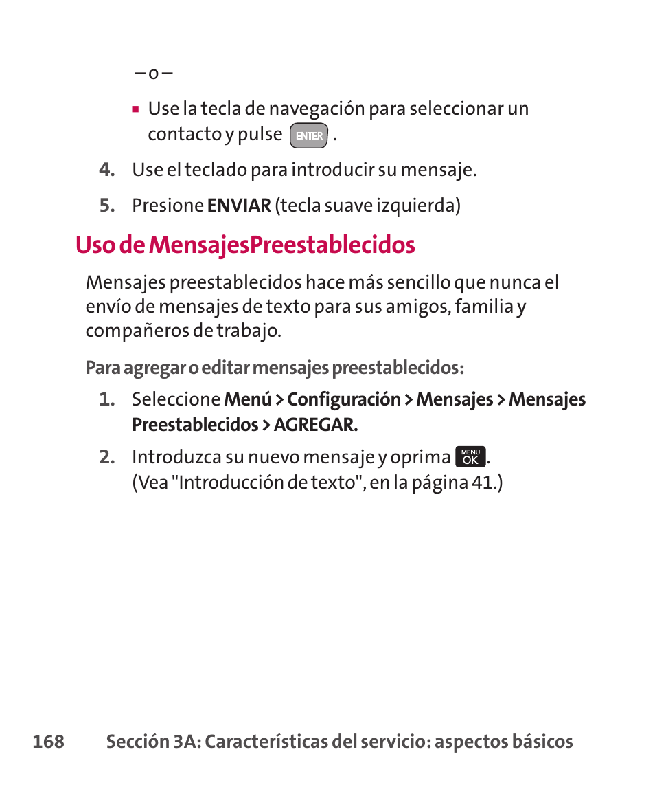 Uso de mensajespreestablecidos | LG LGLX265 User Manual | Page 395 / 438