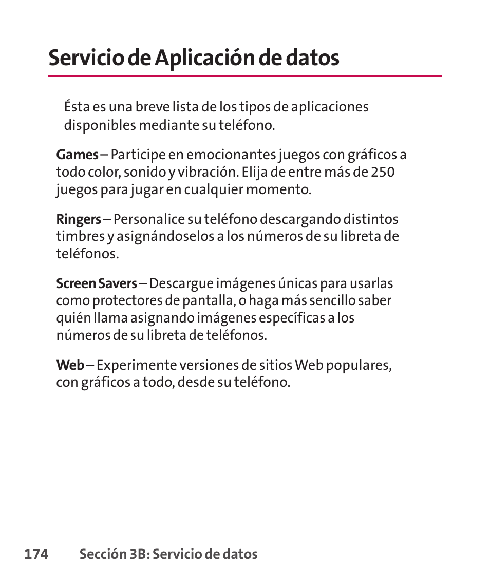 Servicio de aplicación de datos | LG LGLX265 User Manual | Page 401 / 438