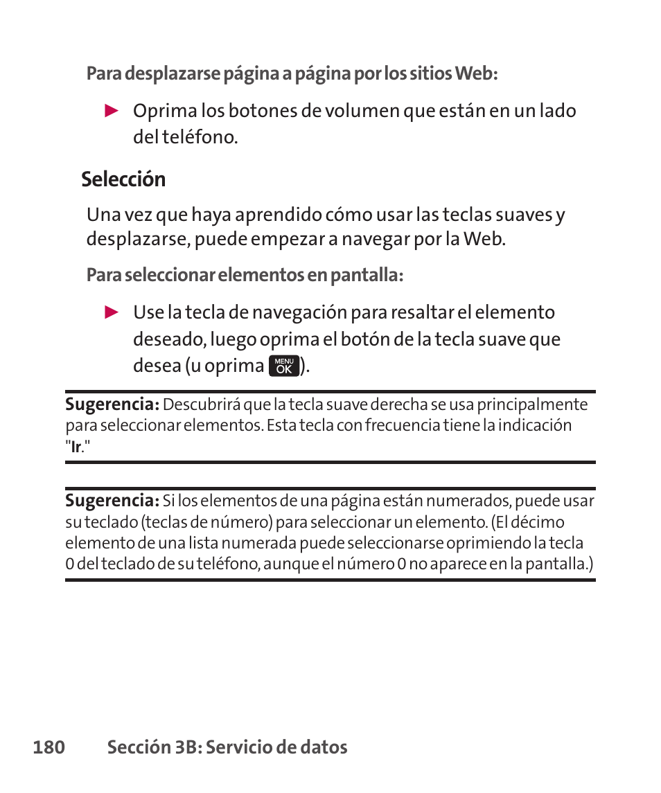 Selección | LG LGLX265 User Manual | Page 407 / 438