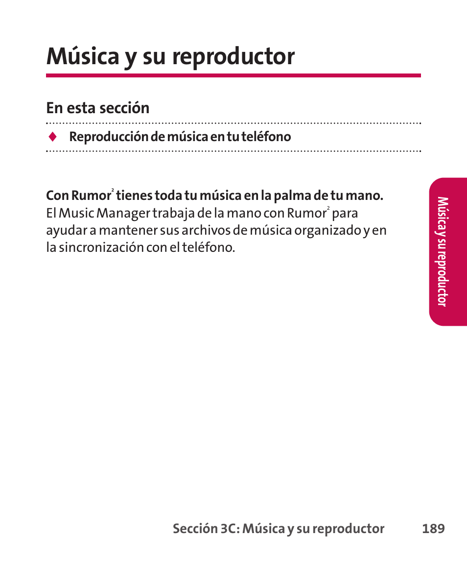 Música y su reproductor, En esta sección | LG LGLX265 User Manual | Page 416 / 438