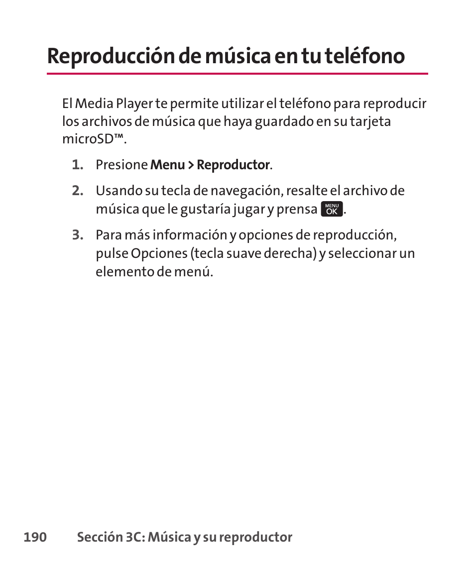 Música y su reproduct, Música y su reproductor, Reproducción de música en tu teléfono | LG LGLX265 User Manual | Page 417 / 438