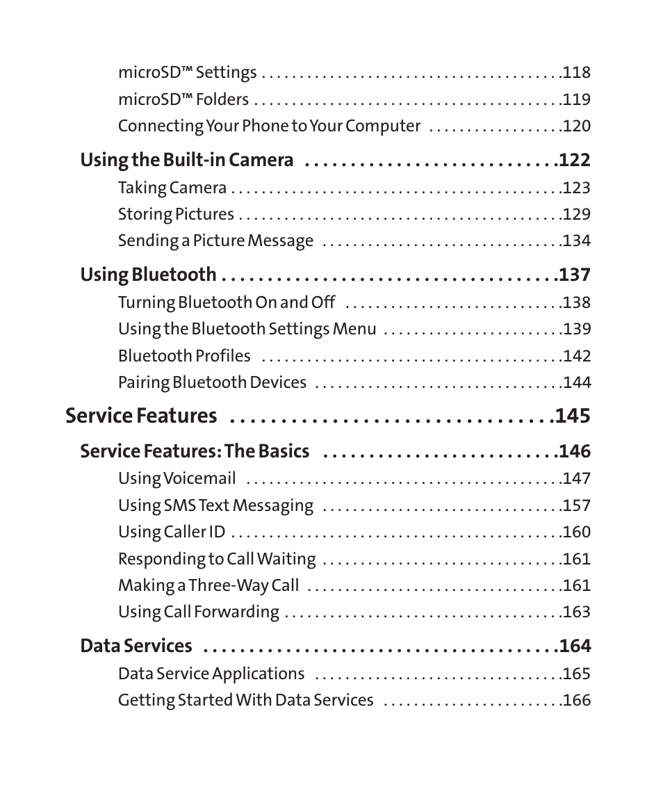 Service features | LG LGLX265 User Manual | Page 7 / 438