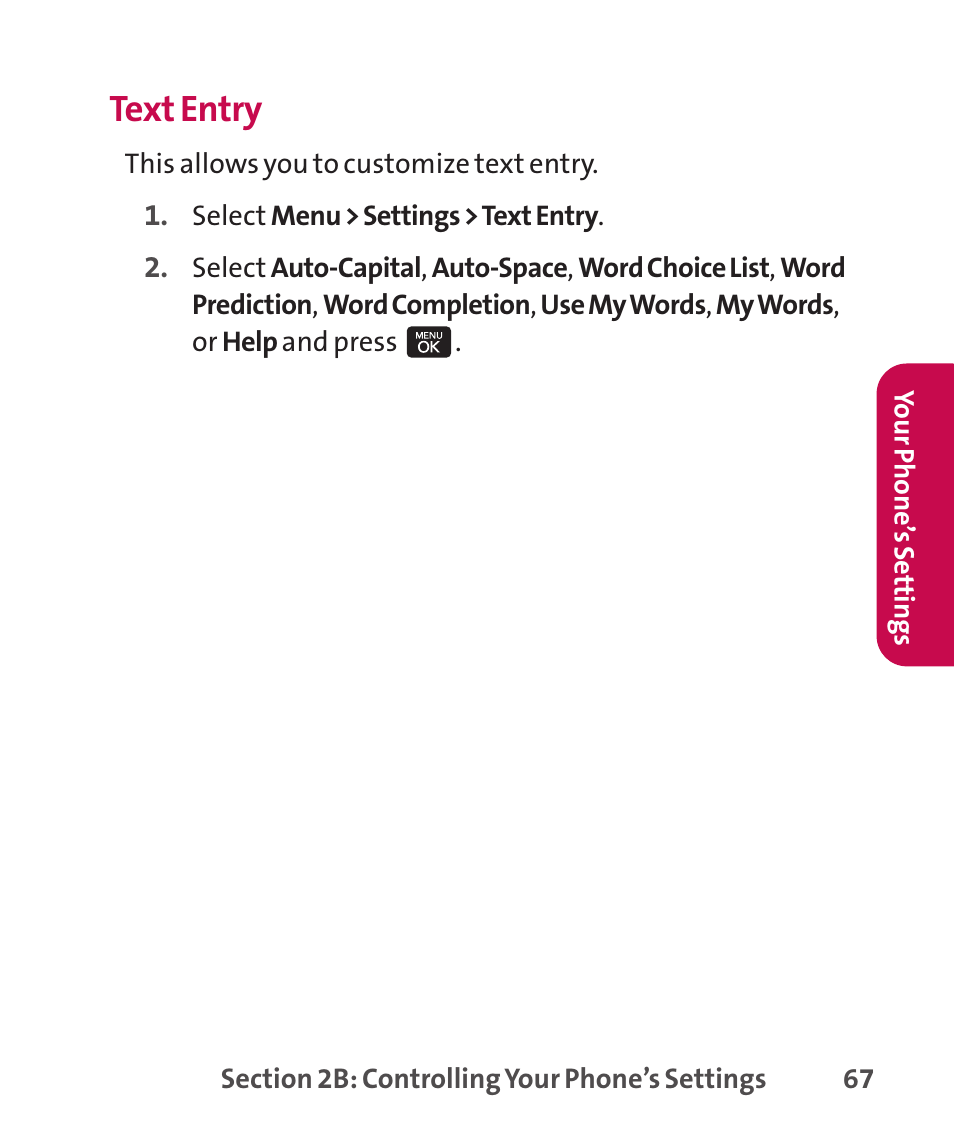 Text entry | LG LGLX265 User Manual | Page 81 / 438