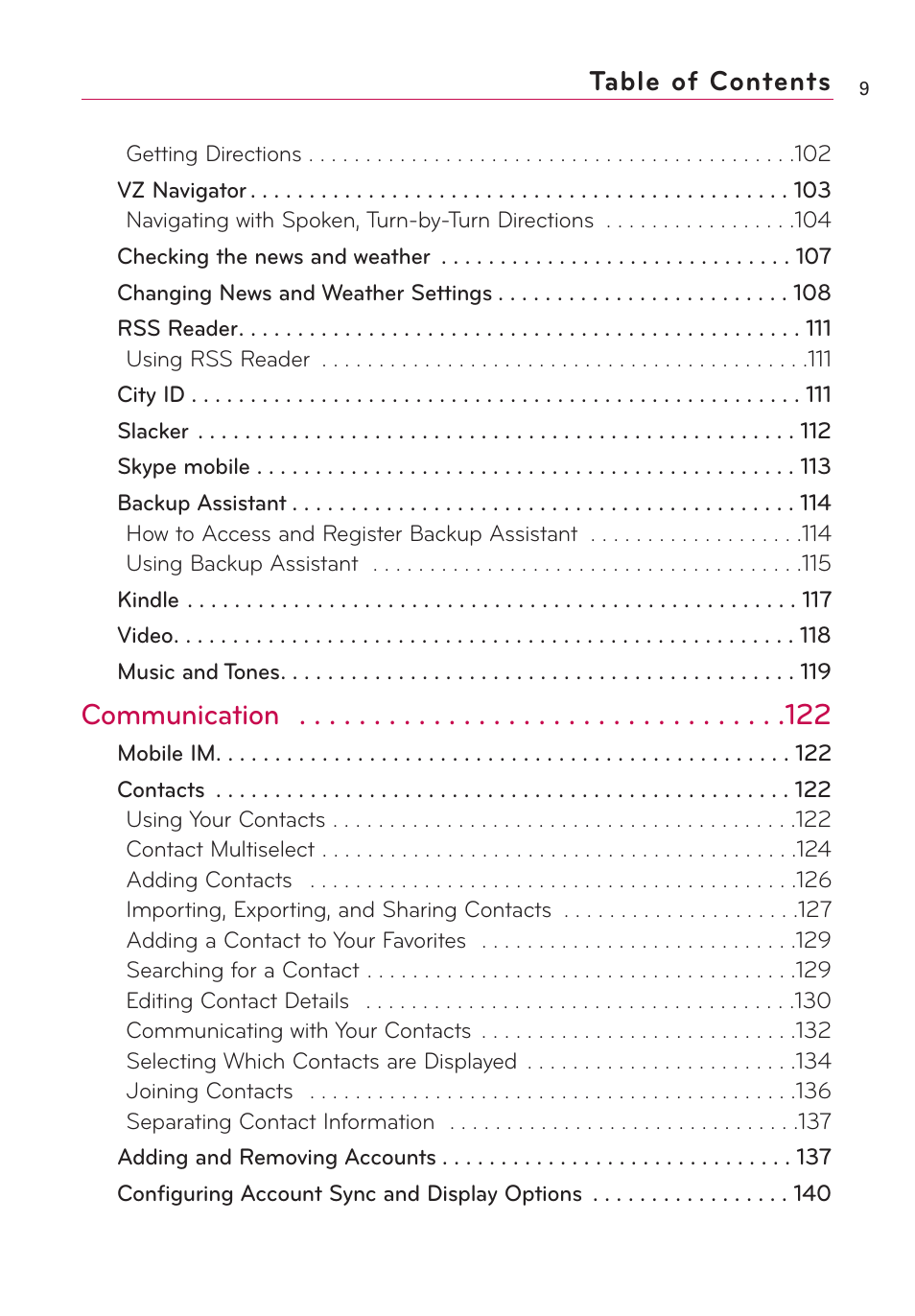 LG VS660 User Manual | Page 11 / 692